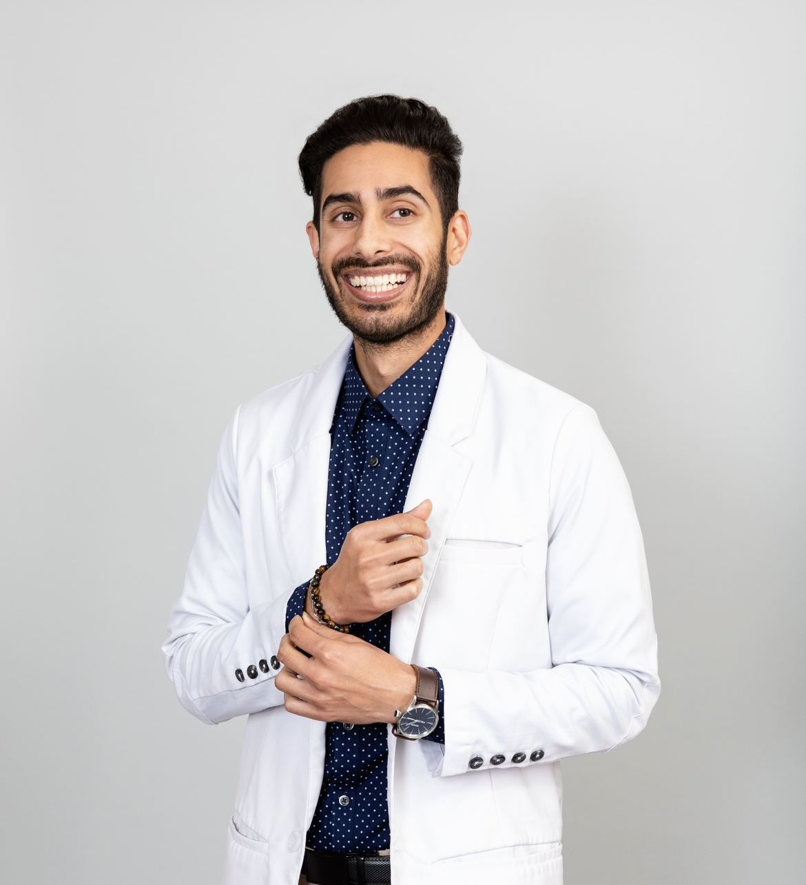 Dr. Kashif Ahmed with a big smile – About Us page, Tustin CA dentist.